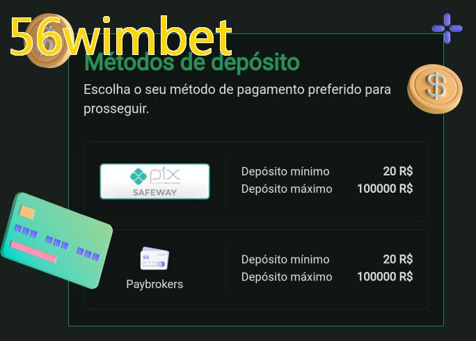 O cassino 56wimbetbet oferece uma grande variedade de métodos de pagamento